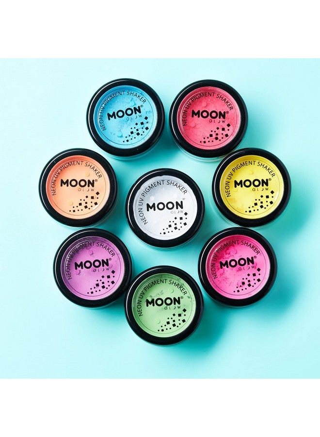 Moon Glow Blacklight Neon Uv Pigment Shaker 0.1Oz Set Of 8Glows Brightly Under Blacklightsuv Lighting Use On The Facebody As Loose Eye Shadow And For Nail Art - Image 4