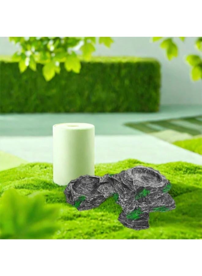 حوض تغذية مزدوج من الراتينج مناسب لشرفة السلاحف الداخلية - Image 2