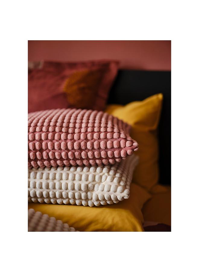 زبون غطاء وسادة، وردي فاتح، 50×50 سم - Image 2