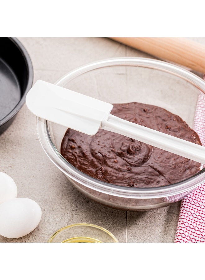 Restaurantware Met Lux 10 Inch Rubber Spatula, 1 Flat Baking Spatula - Flexible, Dishwashable, White Rubber Cooking Spatula, Heat-Tolerant, Use For Mixing Or Scraping During Baking - Image 3