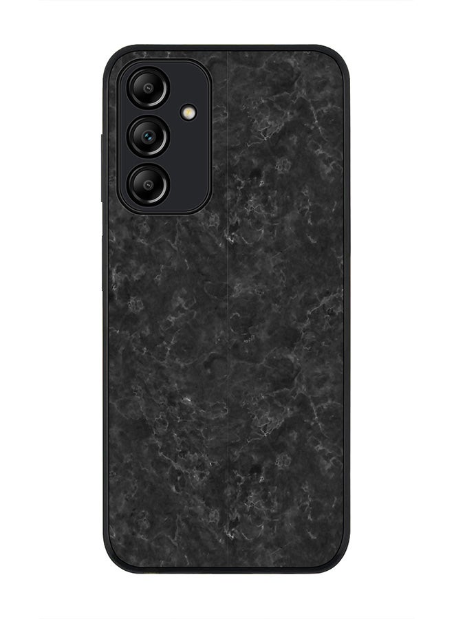 Stylizedd Rugged Black edge case for Samsung Galaxy A15 / A15 5G, Slim fit Soft Case Flexible Anti Drop TPU Gel Thin Cover- Marble Texture Black - Image 1