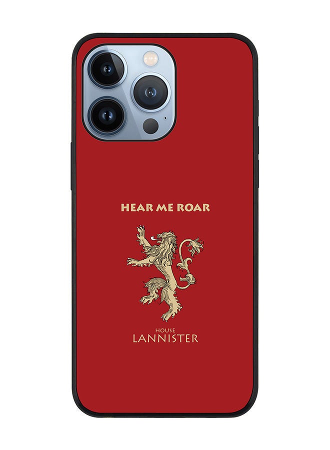 Stylizedd Rugged Black edge case for Apple iPhone 13 Pro Slim fit Soft Case Flexible Rubber Edges Anti Drop TPU Gel Thin Cover - GOT House Lannister  - Image 1