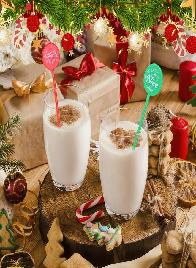 Beupy ١٠٠ قطعة من أعواد تقليب المشروبات لعيد الميلاد، أعواد تقليب القهوة، أعواد تقليب الكوكتيل البلاستيكية القابلة لإعادة الاستخدام، أعواد تقليب أنيقة ومرحة للشوكولاتة، الكاكاو الساخن، الشاي، الكوكتيل، حفلات الزفاف في عيد الميلاد - Image 4