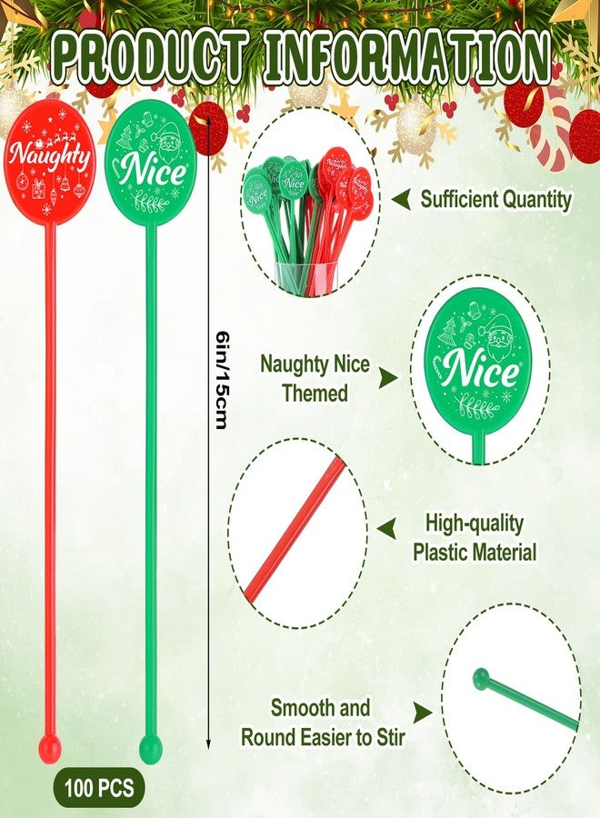 Beupy ١٠٠ قطعة من أعواد تقليب المشروبات لعيد الميلاد، أعواد تقليب القهوة، أعواد تقليب الكوكتيل البلاستيكية القابلة لإعادة الاستخدام، أعواد تقليب أنيقة ومرحة للشوكولاتة، الكاكاو الساخن، الشاي، الكوكتيل، حفلات الزفاف في عيد الميلاد - Image 2