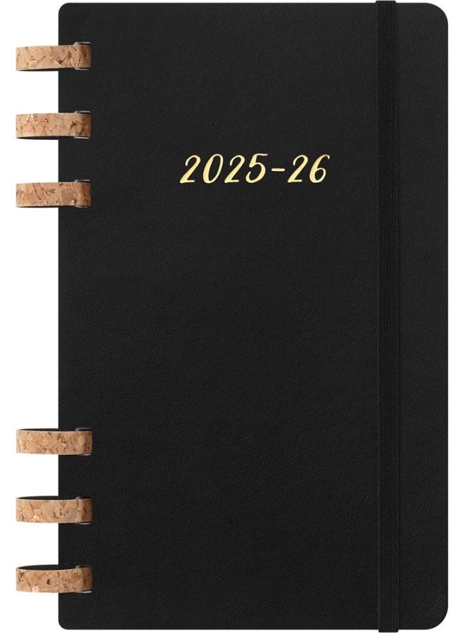 MOLESKINE مخطط أكاديمي كبير أسود ناعم من موليكين: 12 شهرًا مع حلزوني