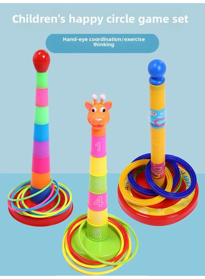 Elephant Ring Ring Concentration Early Education Children's Educational System Training Equipment Sports Ring Home Game Toys-Color:Hippocampus Loop 4 Hippocampus +16 Loops  - Image 2