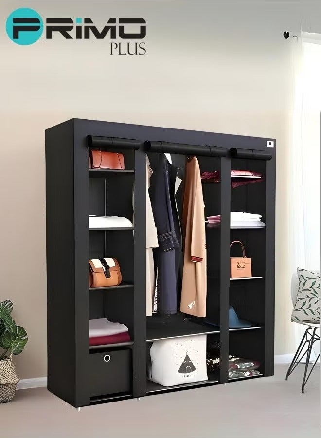 بريمو بلس منظم خزانة ملابس من القماش أسود - Image 2