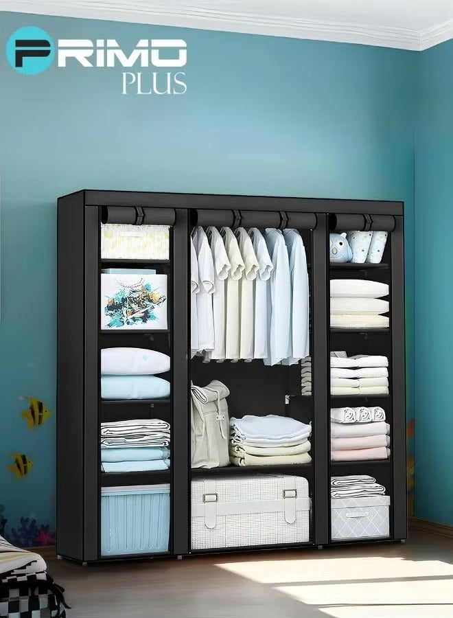 بريمو بلس منظم خزانة ملابس من القماش أسود - Image 3