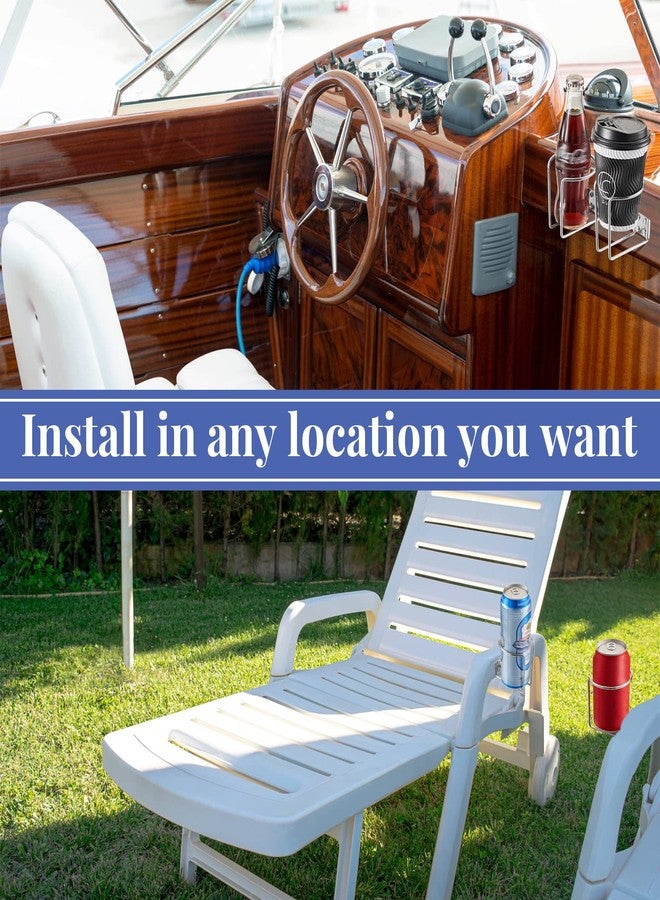 Shimeyao Stainless Steel Boat Ring Cup Drink Holder Wall Mounted Drink Holders Bottle Universal Cup Holders for Boat Marine Yacht Truck Rv Car Trailer Hardware Accessories(9 Pcs) - Image 5