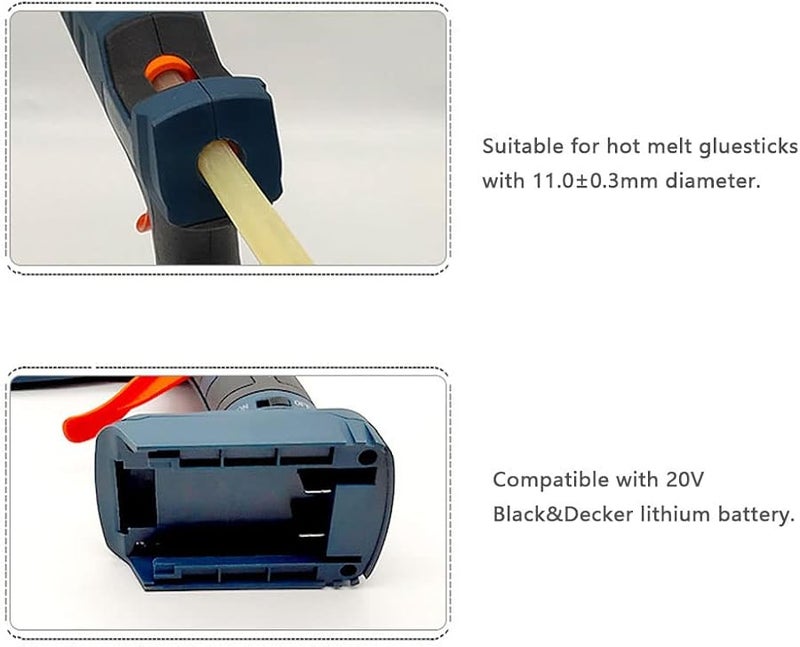 100W Cordless Hot Glue Gun Kit for Crafting and Repairs Fast Heating - Image 5