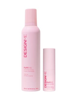 Design.ME PUFF.ME Volume Powder for Hair & Curly Hair Mousse Bundle by DESIGNME | 8.5-Oz Flexible Hold Mousse for Curly Hair & 0.32-Oz Talc-Free Texturizing Powder | Hair Texture Powder & Mousse for Women  - Image 1