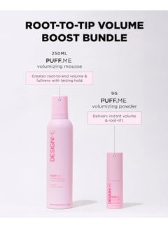 PUFF.ME Volume Powder for Hair & Curly Hair Mousse Bundle by DESIGNME | 8.5-Oz Flexible Hold Mousse for Curly Hair & 0.32-Oz Talc-Free Texturizing Powder | Hair Texture Powder & Mousse for Women - pzsku/Z168B986659C8E31386D0Z/45/_/1739010852/543b7e29-0657-4ae5-8480-8fcb97111365