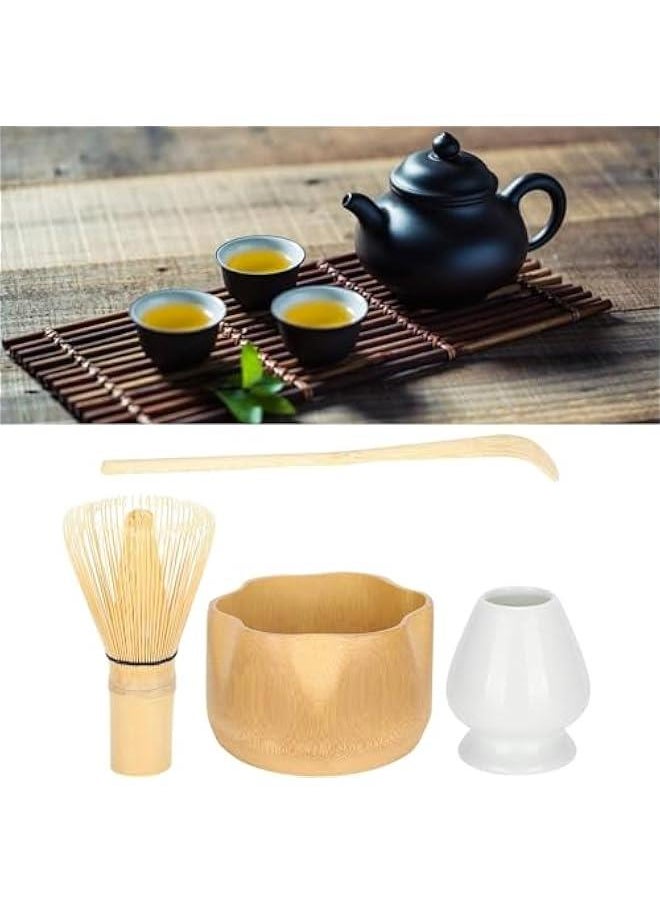 Matcha Whisk Set, 4pcs Japanese Tea Set,Matcha Whisk,Traditional Scoop, Matcha Bowl, Ceramic Whisk Holder,Traditional Matcha Tool Set for Matcha Tea Ceremony (wooden) - pzsku/Z168BA9AF51AC41245871Z/45/_/1725279362/b42095d3-9a46-4976-9492-48fa91820e37