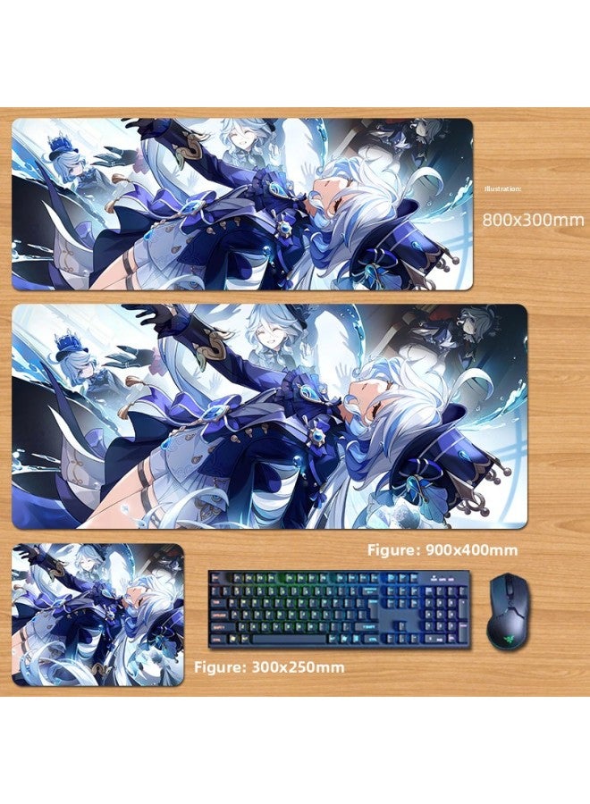 Unlocked Genshin Impact Mouse Pad Extra Large Animation Kamisato Ayaka Thunder General Two-Dimensional Keyboard Computer Game-Color:120x60cm Thickness 3mm-Pattern:YS11  - Image 1