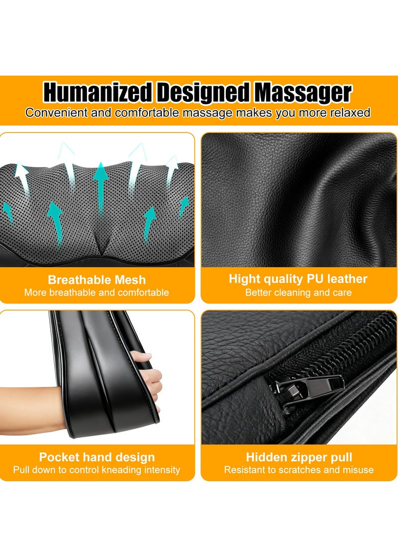 Necomi Back Massager, Shiatsu Back and Neck Massager with Heat for Pain Relief, Deep Tissue Kneading Shoulder Massage Pillow for Total Body Relaxation - Image 5