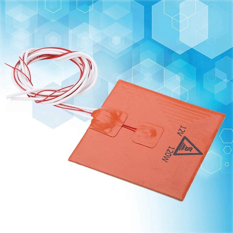 klarako 3D Printer Hot Bed, Silicone Hot Heated Bed Heating Pad Biqu Heat Bed Power Module Expansion Hot Bed Mos Tube for 3D Printer(12V 120W 120 * 120mm) - Image 5