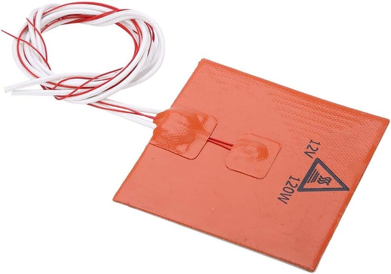 klarako 3D Printer Hot Bed, Silicone Hot Heated Bed Heating Pad Biqu Heat Bed Power Module Expansion Hot Bed Mos Tube for 3D Printer(12V 120W 120 * 120mm) - Image 2