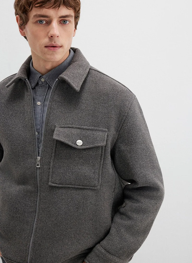 Mavi Wool Mix Grey Shirt