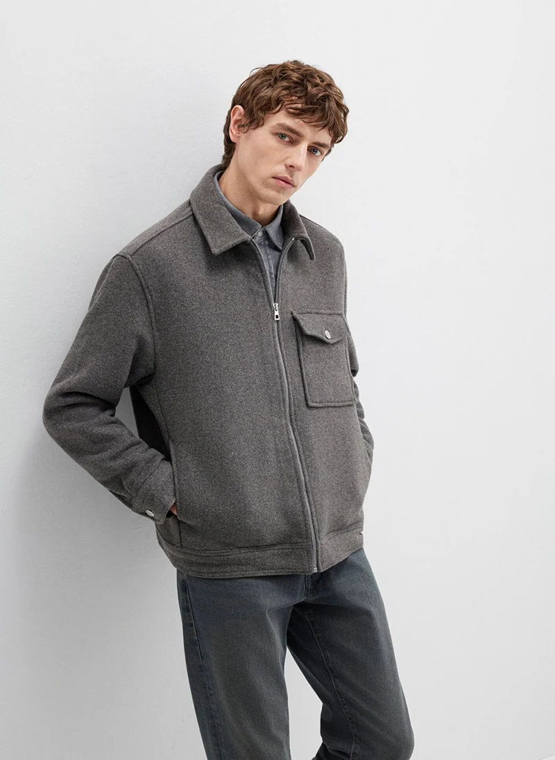Mavi Wool Mix Grey Shirt