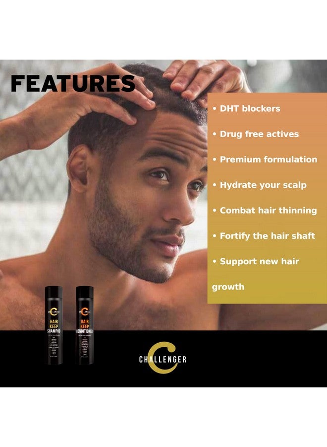 Challenger Men'S Hair Keep Shampoo & Conditioner 2X 10 Oz Bottles ; Hair Growth Combo ; Dht Blockers; W/Baicapil Capixil Rejuvasoft Hairspa ; Caffeine Biotin Argan Oil Coconut Oil & More! - Image 5