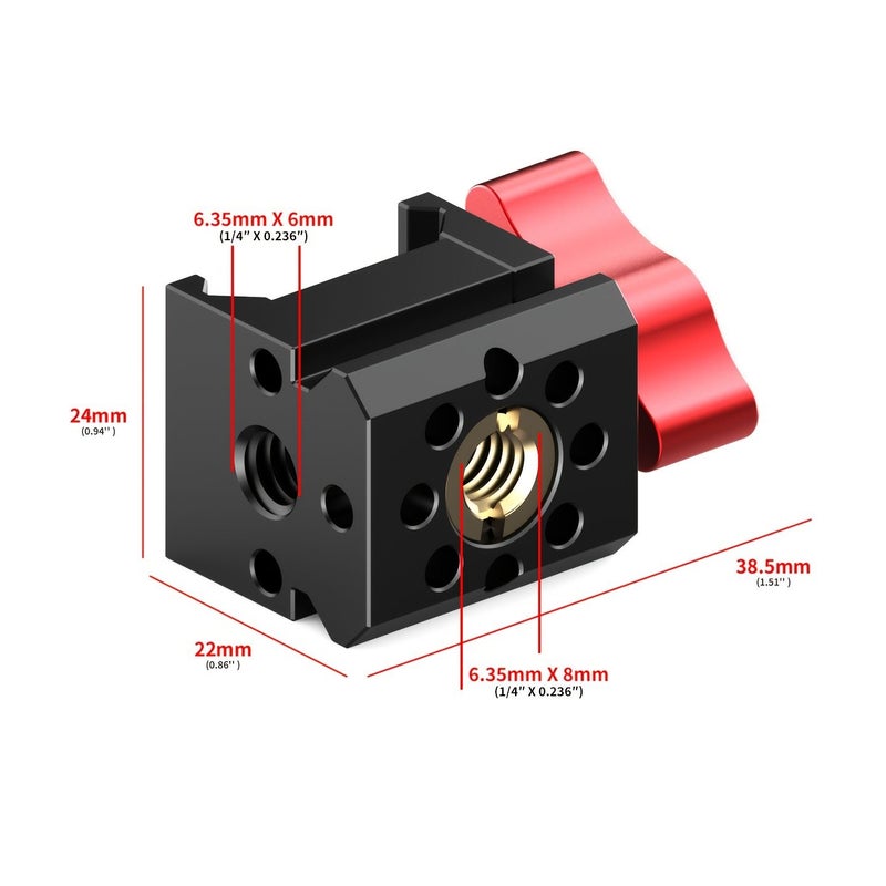 Black NATO Claw Clip Adapter Extension for SLR Camera Cage 1 4 Arri Locating - Image 2