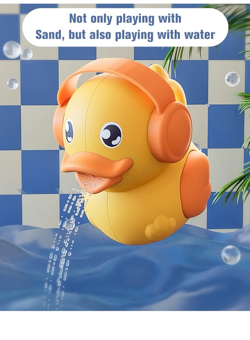 Lee Yon 14 Pcs Cute Duck Beach Toys Sand Bucket and Shovels Sand Molds Kids Beach Toys Beach Sand Pails for Beach Travel, Sand Toys for Kids and Toddlers - Image 4