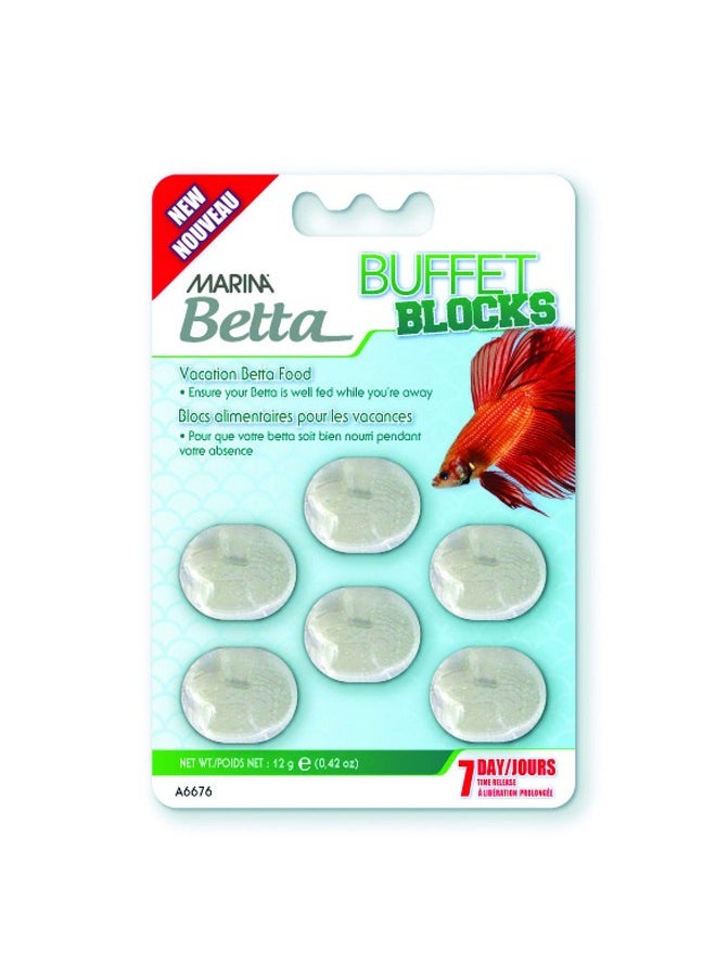 Marina Marina Betta Buffet Blocks, Vacation Feeder Block Fish Food, 0.42 Oz  - Image 1