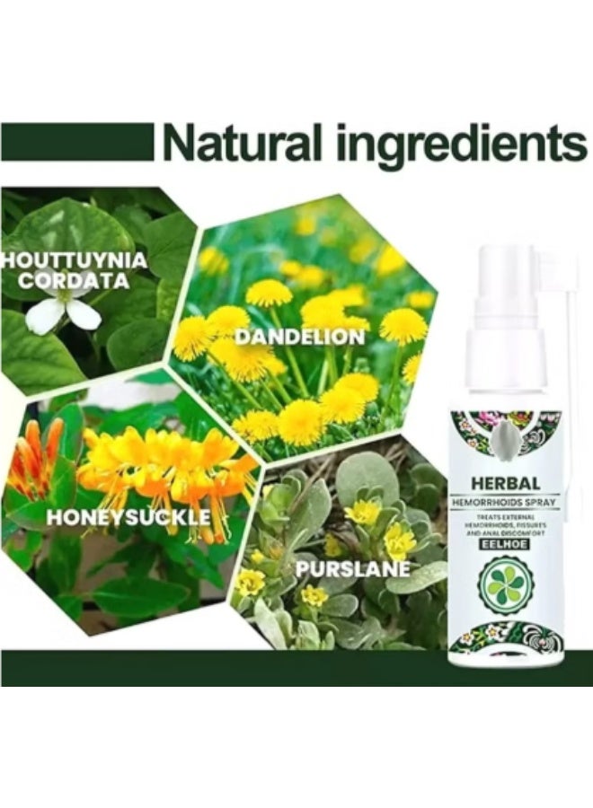 EELHOE Natural Herbal Hemorrhoids Spray - External and Internal Hemorrhoids Treatment with 100% Natural Herbal Extracts Formula - Image 3