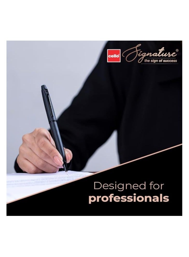 Cello Cello Signature Carbon Ball Pen Blue - Image 3