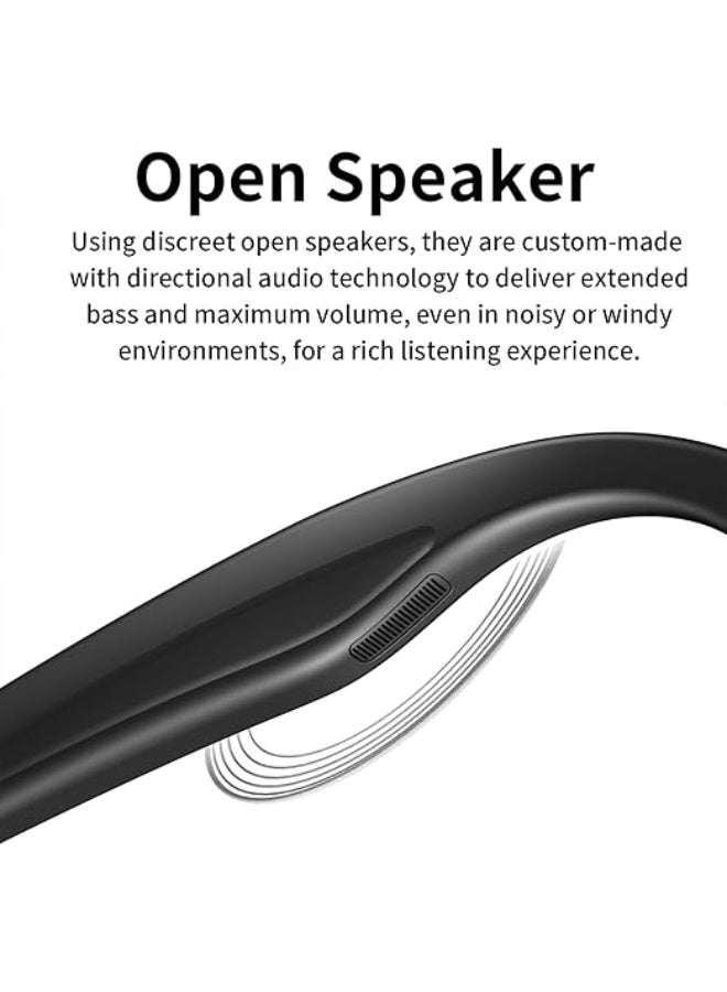 نظارات ذكية تعمل بالذكاء الاصطناعي مع كاميرا بدقة 8 ميجابكسل، مدعومة بتقنية ChatGPT، ونظارات شمسية بكاميرا، ونظارات بلوتوث للرجال مع الترجمة وصوت مفتوح للموسيقى والمكالمات، وميكروفون مزدوج لعزل الضوضاء – إطار معدني فضي + عدسات فوتوكرومية شفافة - Image 3