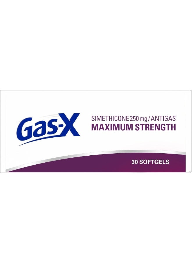 غاز- X - Gas-X أقصى قوة لتخفيف الغازات 250 مجم 30 كبسولة هلامية - Image 1