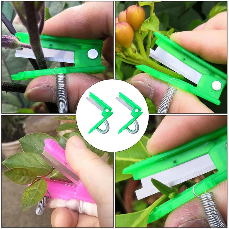 2 Pcs Plant Cutters Fruit Shears Thumb Knives Labor Saving Gardening - Image 3