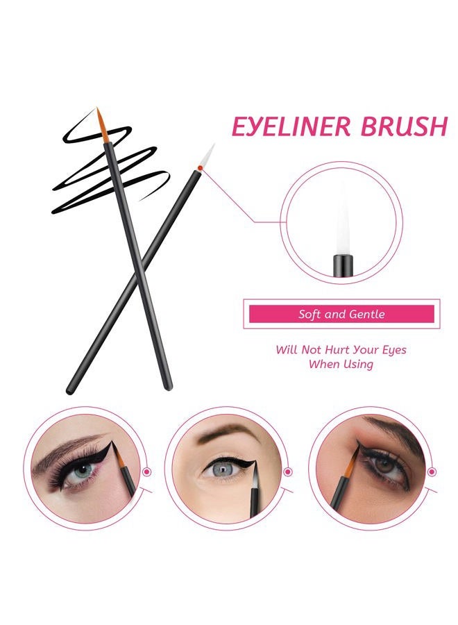 Maitys 260 Pieces Disposable Makeup Tools Kit, Eyeliner Brushes Mascara Wands Lipstick Applicators Plastic Organizer Box Short Waterproof Cape Stainless Steel Makeup Palette, Spatula(Mixed Color) - Image 5