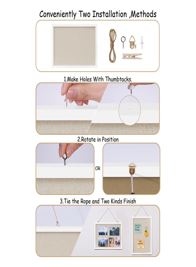 DAHAPYBOO Cork Board Bulletin Board White (White, 12x17) - Image 4
