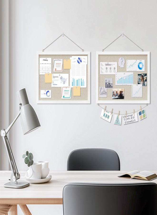DAHAPYBOO Cork Board Bulletin Board White (White, 12x17) - Image 3