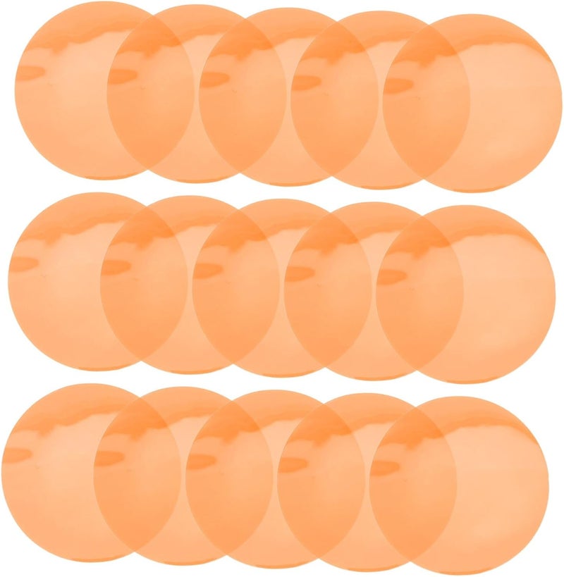 Gatuida 20pcs Self-Adhesive Plastic Light Filter Film Gels Warm Orange Round Sheets 10cm Diameter Ambient Lighting Correction for Stage and Photography Use - Image 1