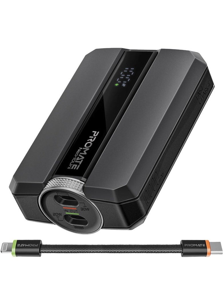 Promats Promate Ultra-Compact 30W PD Power Bank with USB-C / Lightning Ports & Bidirectional Cable  - Image 1