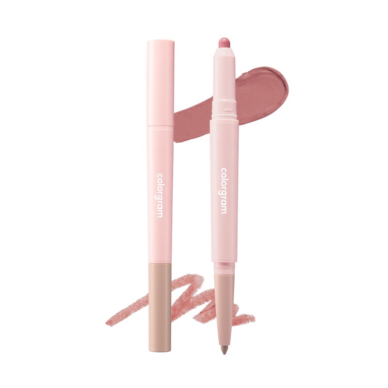 COLORGRAM All In One Over-Lip Maker 02 Cool Pink | Versatile Lip Liner & Contour with Natural Shades, Matte finish, Bigger and Fuller Lips, Plumping effect, Smooth creamy texture - Image 1