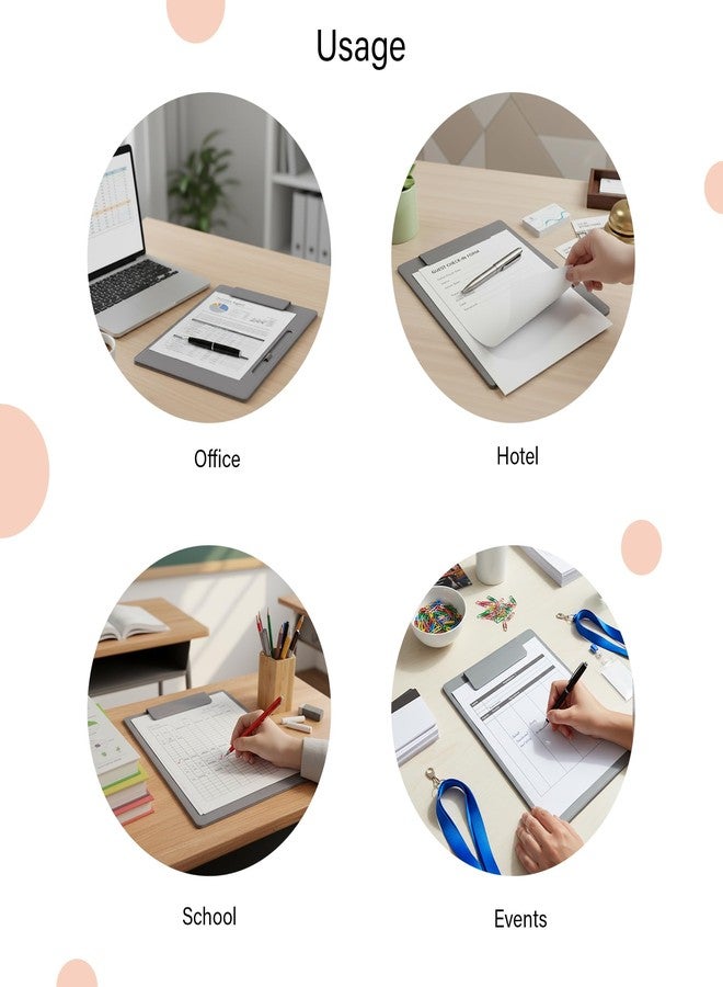 Oddpod™ Soft Premium PU Leather Magnetic Clipboard & Document Holder for Business Meetings, Writing Pad with Pen Holder, Drawing Board, Conference Pad for A4 Sheet (Grey) - Image 5