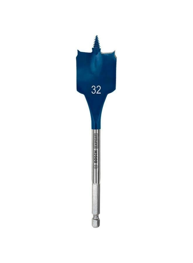 BOSCH Expert Self-Cut Speed Spade Drill Bit Silver and Blue 32 x 152mm JE2 608 900 326  - Image 1