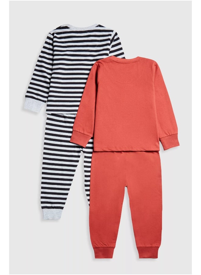 mothercare Lion Pyjamas - 2 Pack  - Image 2