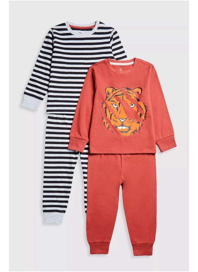 mothercare Lion Pyjamas - 2 Pack  - Image 1