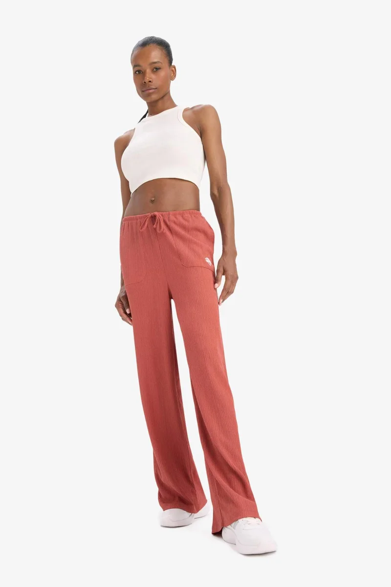 Defacto DeFactoFit NBA New York Knicks Wide Leg Crinkled Trousers