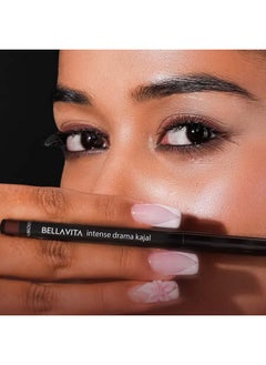 Bella Vita Organic BELLAVITA Intense Drama Kajal Brown Waterproof Smudge Proof | Long Lasting, Enriched with Vitamin E & Almond Oil | Kajal pencil Glossy | Kajal for women| 0.3 g  - Image 2