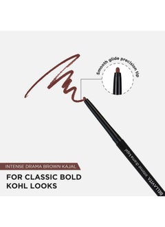 Bella Vita Organic BELLAVITA Intense Drama Kajal Brown Waterproof Smudge Proof | Long Lasting, Enriched with Vitamin E & Almond Oil | Kajal pencil Glossy | Kajal for women| 0.3 g  - Image 3