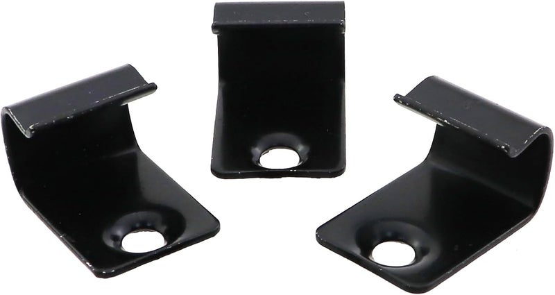 Caishun 20 Sets 7/8 Inch Black Universal Starter Deck Clip Stainless Steel Deck Starter Clip Concealed Fastener with Screw for Perimeter Deck Mounting - Image 3