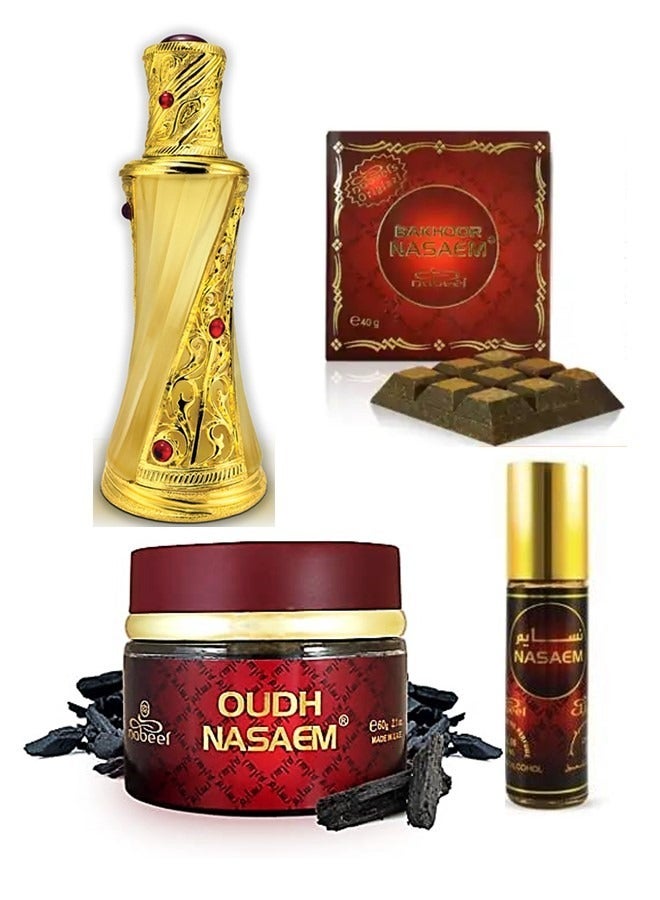 نبيل نسائم عطر بخور عود ورول أون سوبر كومبو ، هدية مثالية - Image 2