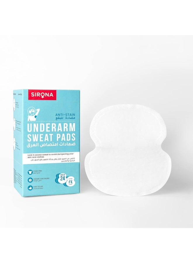 Sirona Disposable Underarm Sweat Pads 24-Pieces Pack, 40.0 grams - Image 3