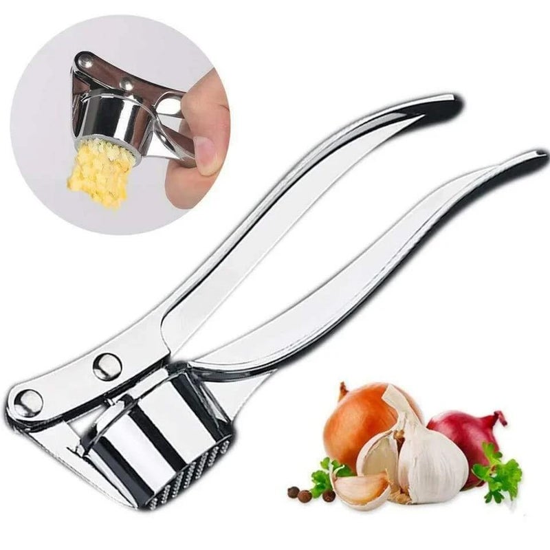 Red Champion Red Champion Stainless Steel 4in1 Garlic Press Crusher Garlic Squeezer Ginger Masher and Lemon Juicer Durable Ergonomic and MultiFunctional Tool for Effortless Kitchen Prep  - Image 2