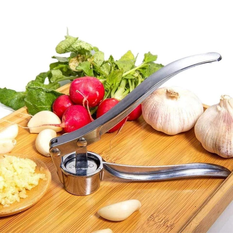 Red Champion Red Champion Stainless Steel 4in1 Garlic Press Crusher Garlic Squeezer Ginger Masher and Lemon Juicer Durable Ergonomic and MultiFunctional Tool for Effortless Kitchen Prep  - Image 5